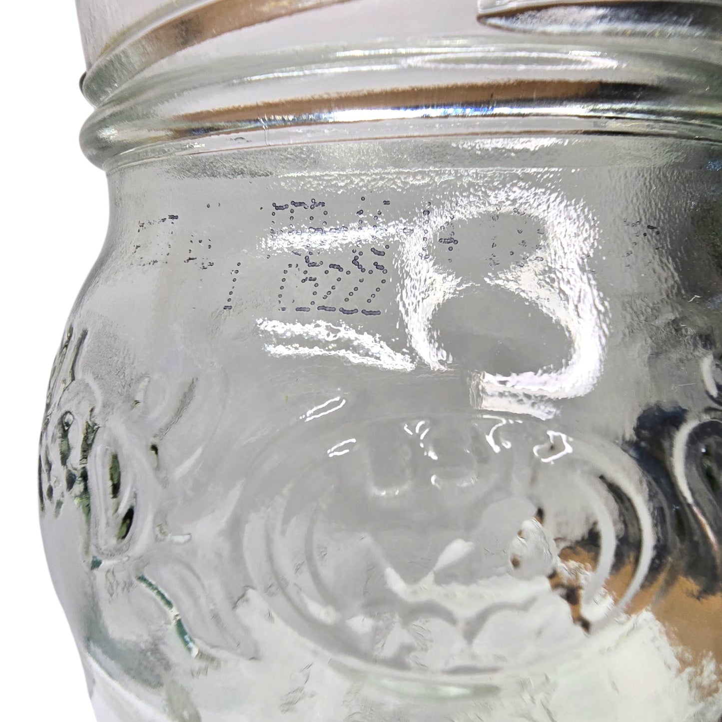 Vtg Vlasic Farms Embossed Glass Jar 64oz Pickle Canister Clear Farmhouse Decor