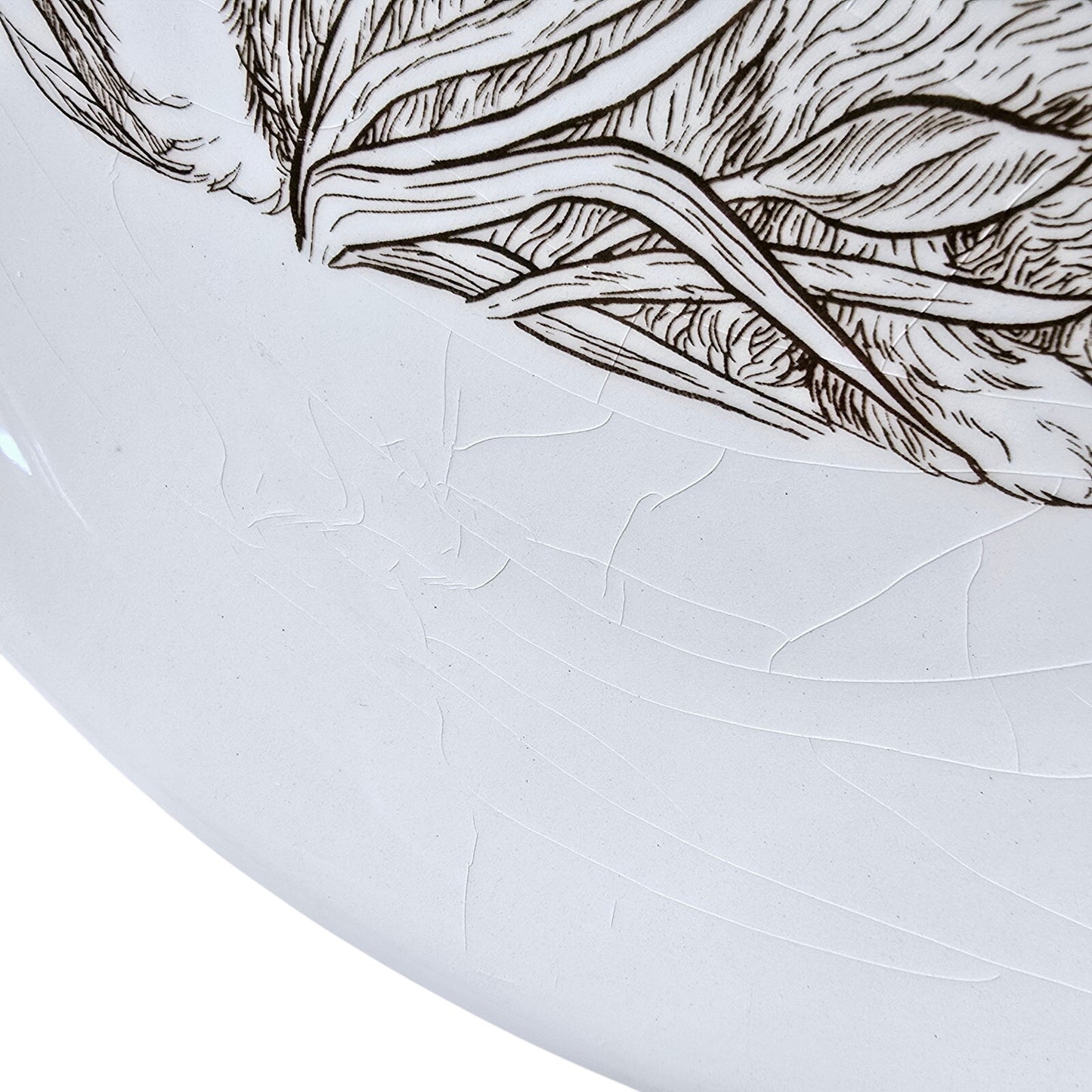 Set 2 Burton & Burton Easter Bunny Plates Brown Sketch Tulips 8.25" AS IS Crazed