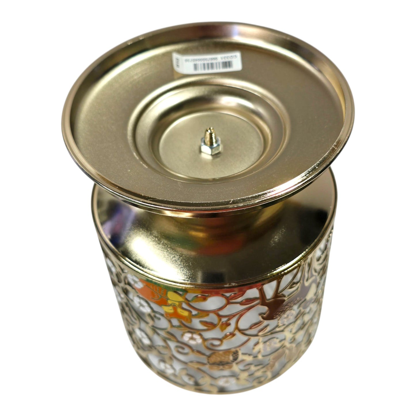 Bath & Body Works Woodland Candle Holder + Iced Cranberry Scone Candle Soft Gold