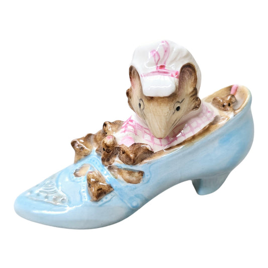 Beswick Beatrix Potter The Old Woman Who Lived In A Shoe Mouse Figurine
