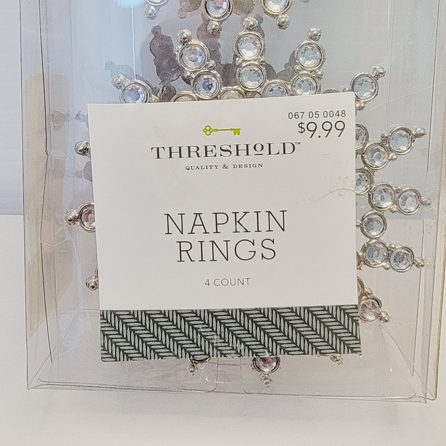 4 Pk Napkin Rings Snowflake Napkin Rings Threshold Target 2017 Rhinestone Sparkle Napkin Rings