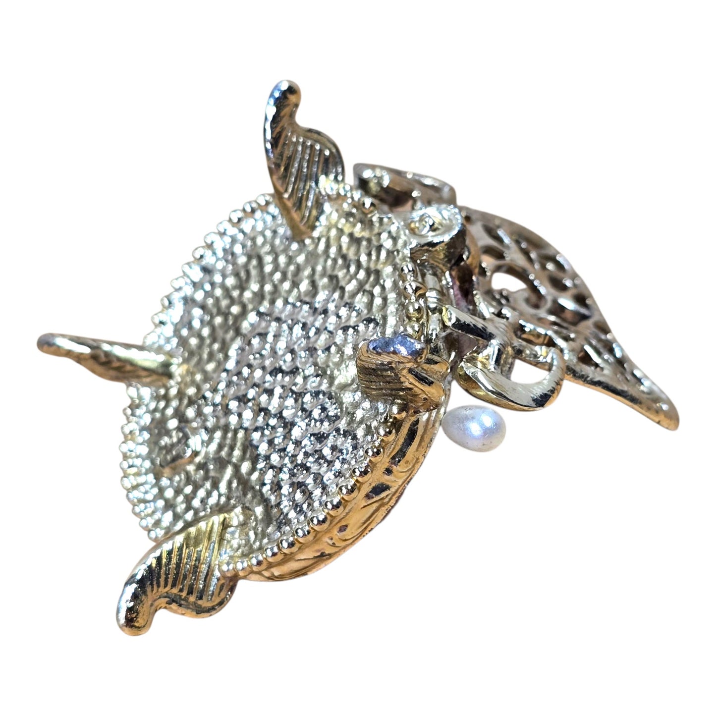 Vtg Sam Fink Miniature Chair Pin Cushion Ornate Gold Filigree Sewing Dollhouse