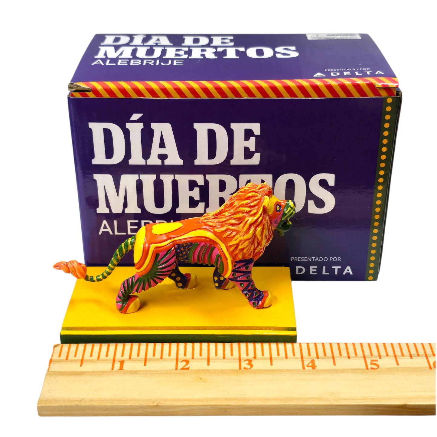 LA Kings Día de Muertos Alebrije Lion Figurine 2024 SGA Folk Art Collectible w/ Box