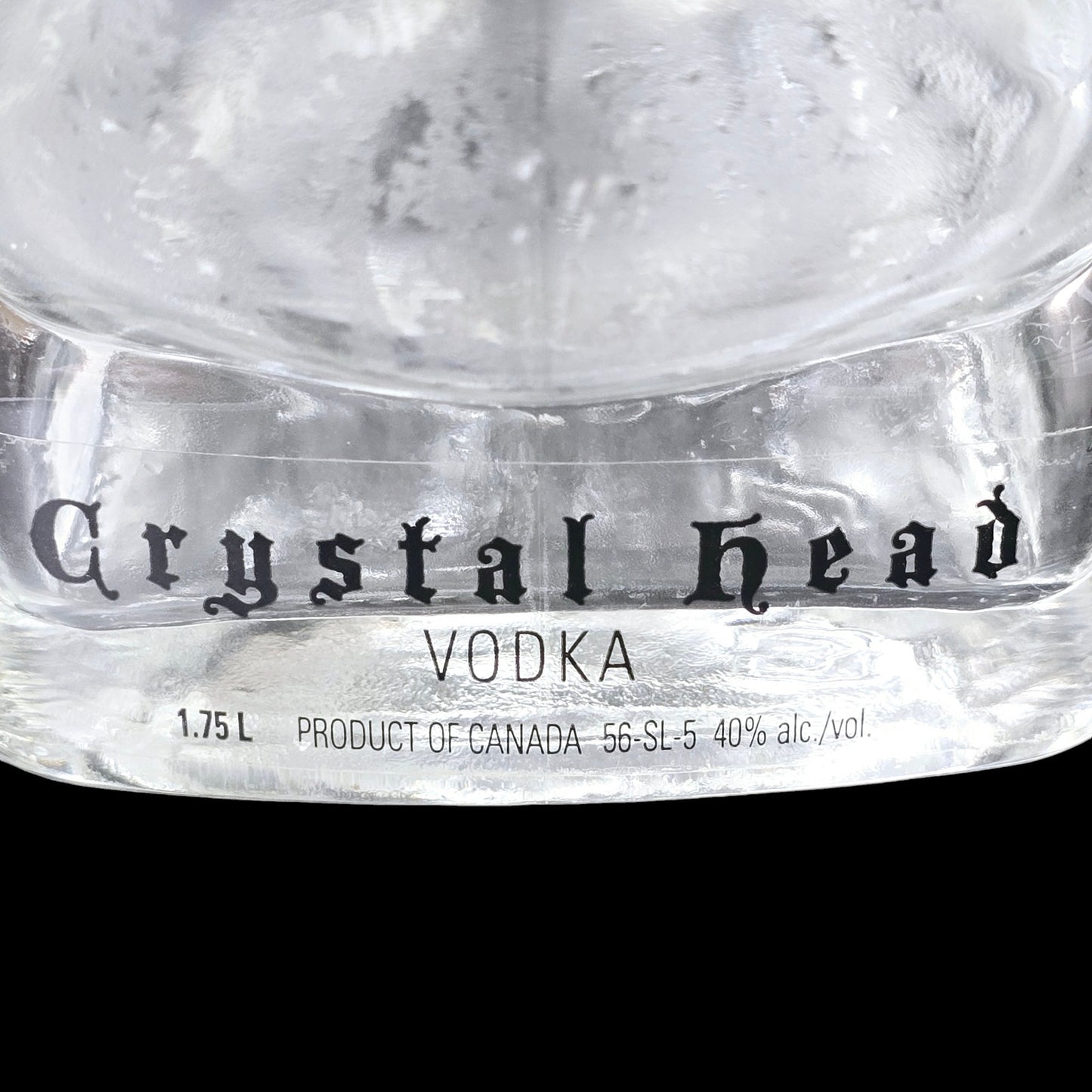 Large Crystal Head Vodka Skull Bottle (Empty) 1.75 L w/Original Stopper 9"