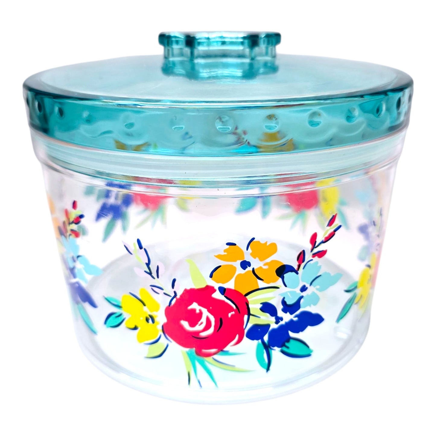 Pioneer Woman Floral Cookie Treat Canister Container Seal Tight, Stackable