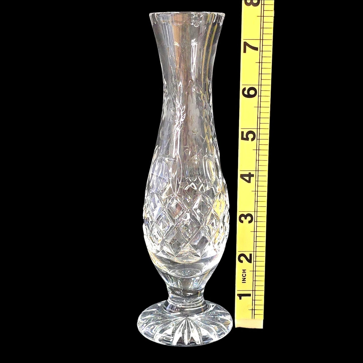 (For Customer) Rogaska Crystal Vase, Etched with Rogaska Marking 7.5"