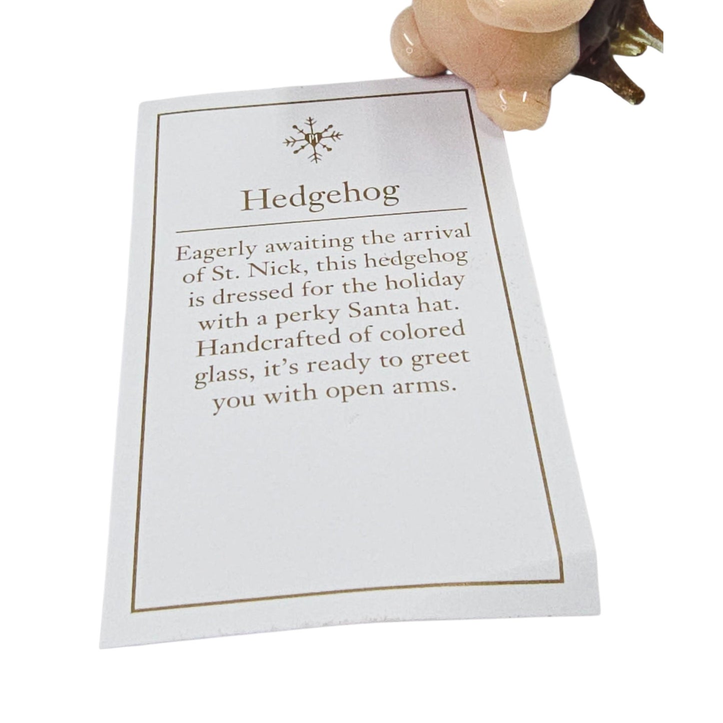 (Reserved for HillyHums) Pier 1 Glass Hedgehog Figurine Discontinued Christmas Line Home Decor
