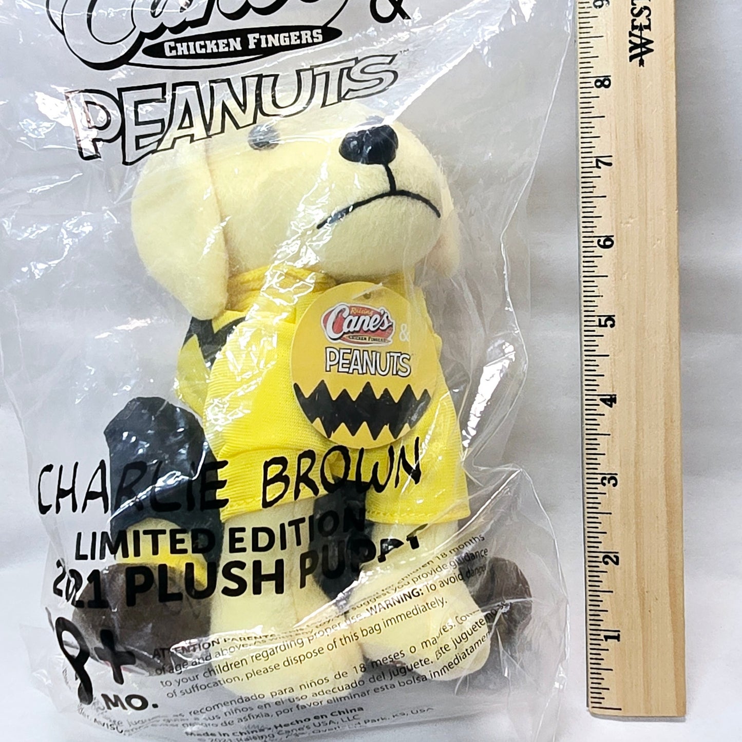 Raising Canes Charlie Brown Peanuts Dog 2021 Plush Puppy New in Package