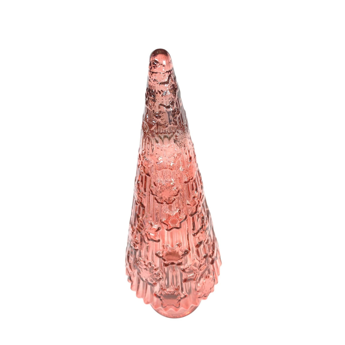 Vidrios San Miguel Pink Recycled Glass Christmas Tree 17 Inch Spain READ