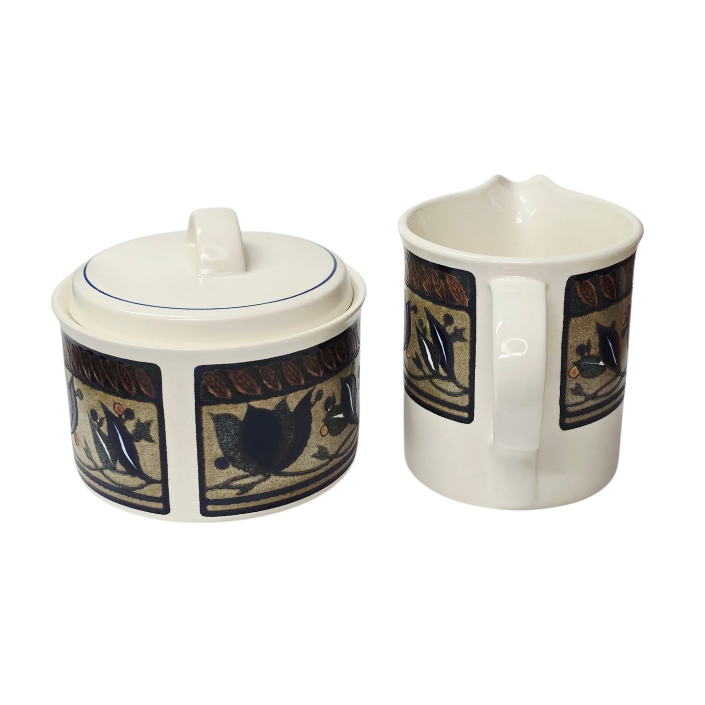 Mikasa Arabella Creamer and Covered Sugar Bowl Set Intaglio CAC01 Malaysia