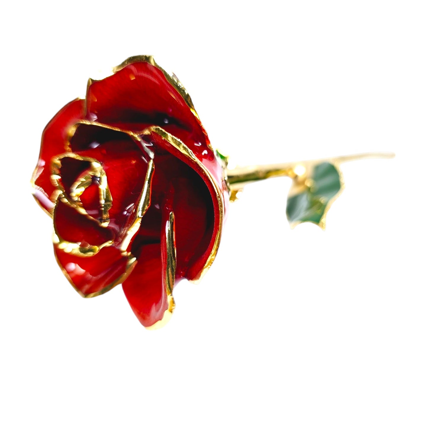 Real Rose Dipped in 24K Gold by Living Gold USA, Red Rose