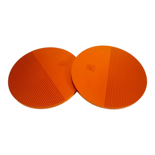 Set of 2 Nespresso Orange Mandarin Recycled Aluminum Coasters, Federico Perri