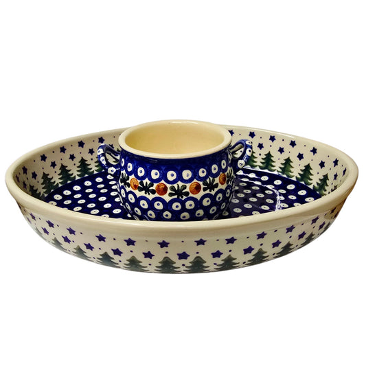 (Reserved for Customer) Boleslawiec Pottery Serving Dish and Double Handle Pot