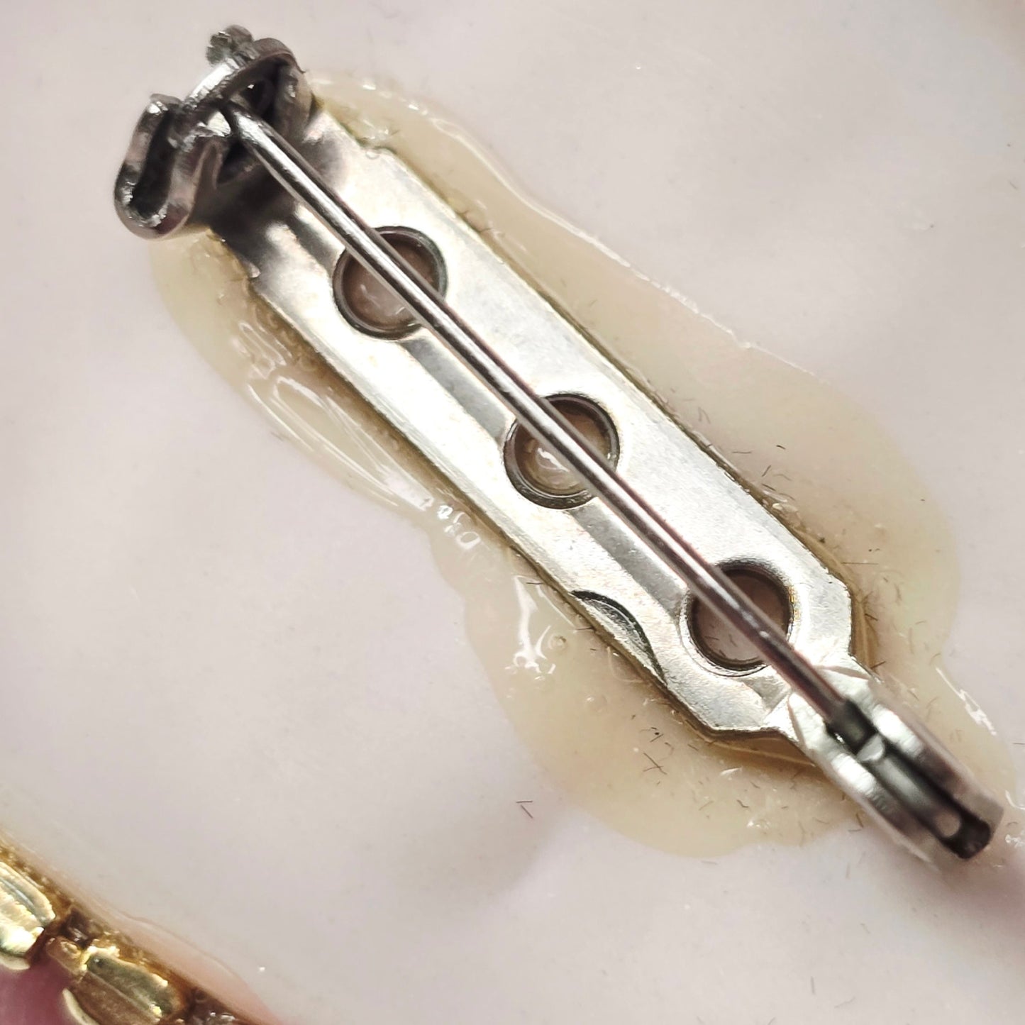 Vintage Art Deco Lady Face Brooch Signed Rhinestone Faux Pearl Flapper 1990 Pin