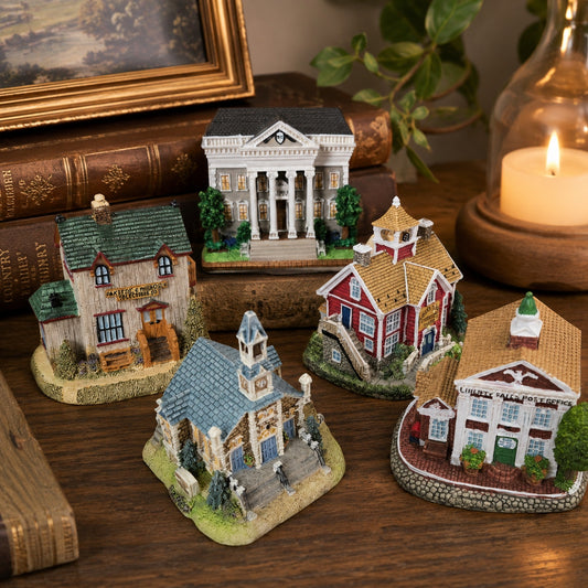 Liberty Falls Village Lot 5 Miniature Community Buildings Americana Decor