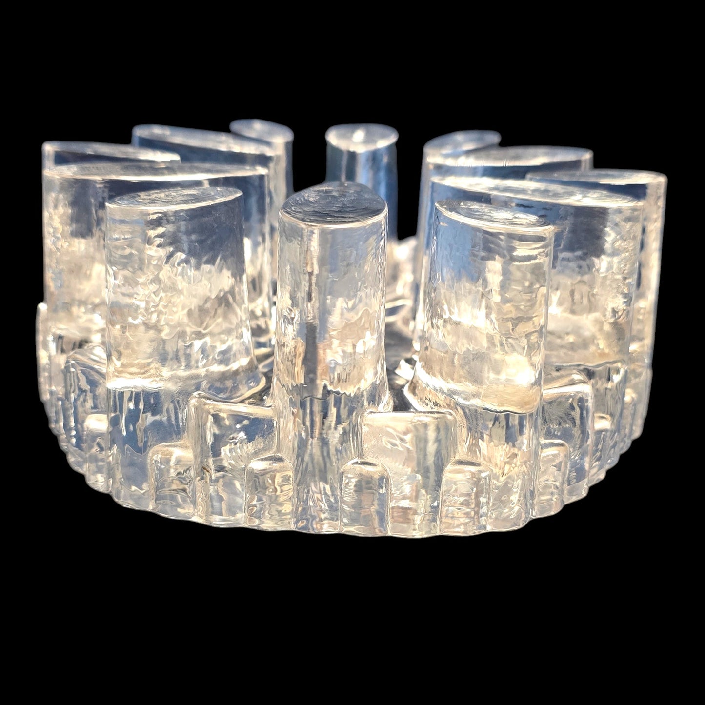 Vintage Bel Mondo Germany Glass Tea Light Warmer / Candle Holder Georgshutte