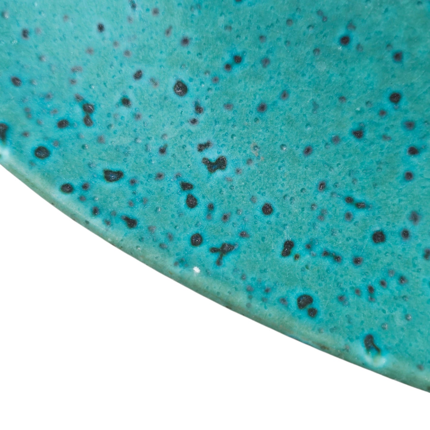 Anthropologie Zoysia Turquoise Speckled Ceramic Oval Platter - 15"