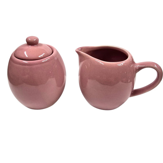 (Saved for Customer) Old Amsterdam Porcelain Works Cream + Sugar Set, Sierra Rose