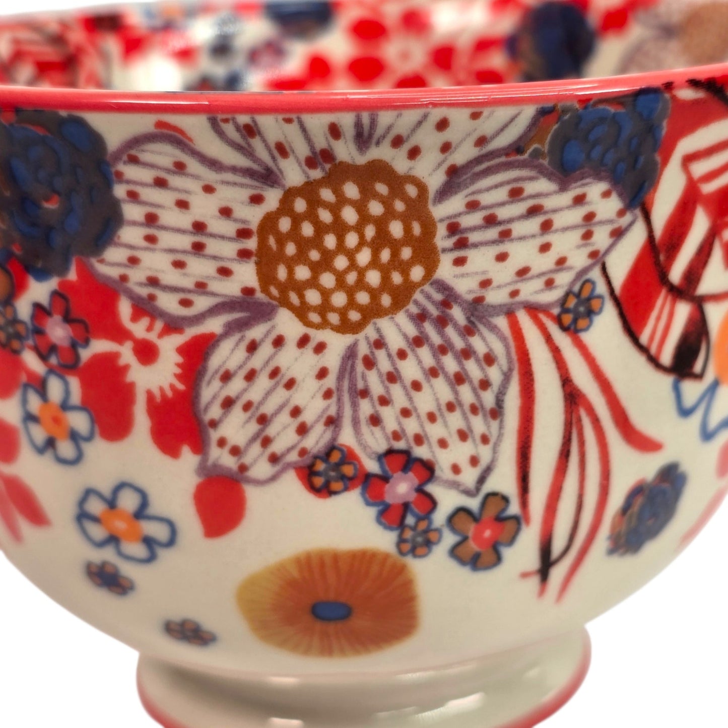 Anthropologie Teatime Monogram C Jumbo Tea Cup Coffee Mug Floral Ceramic Retired