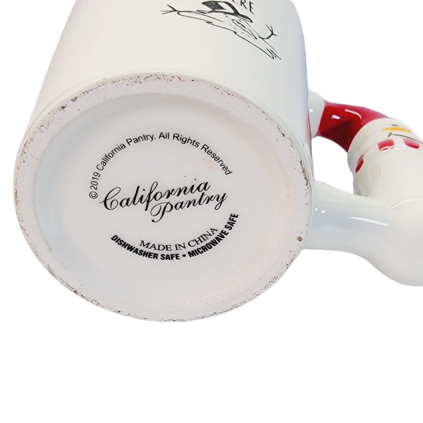 California Pantry Ceramic Christmas Mug It's Getting Hot in Here Snowman Handle