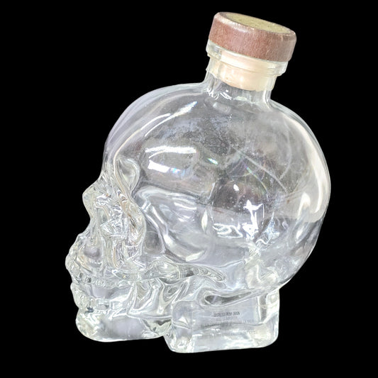 Smaller Crystal Head Vodka Skull Bottle (Empty) 750 ml w/Original Stopper 7" - Angelee