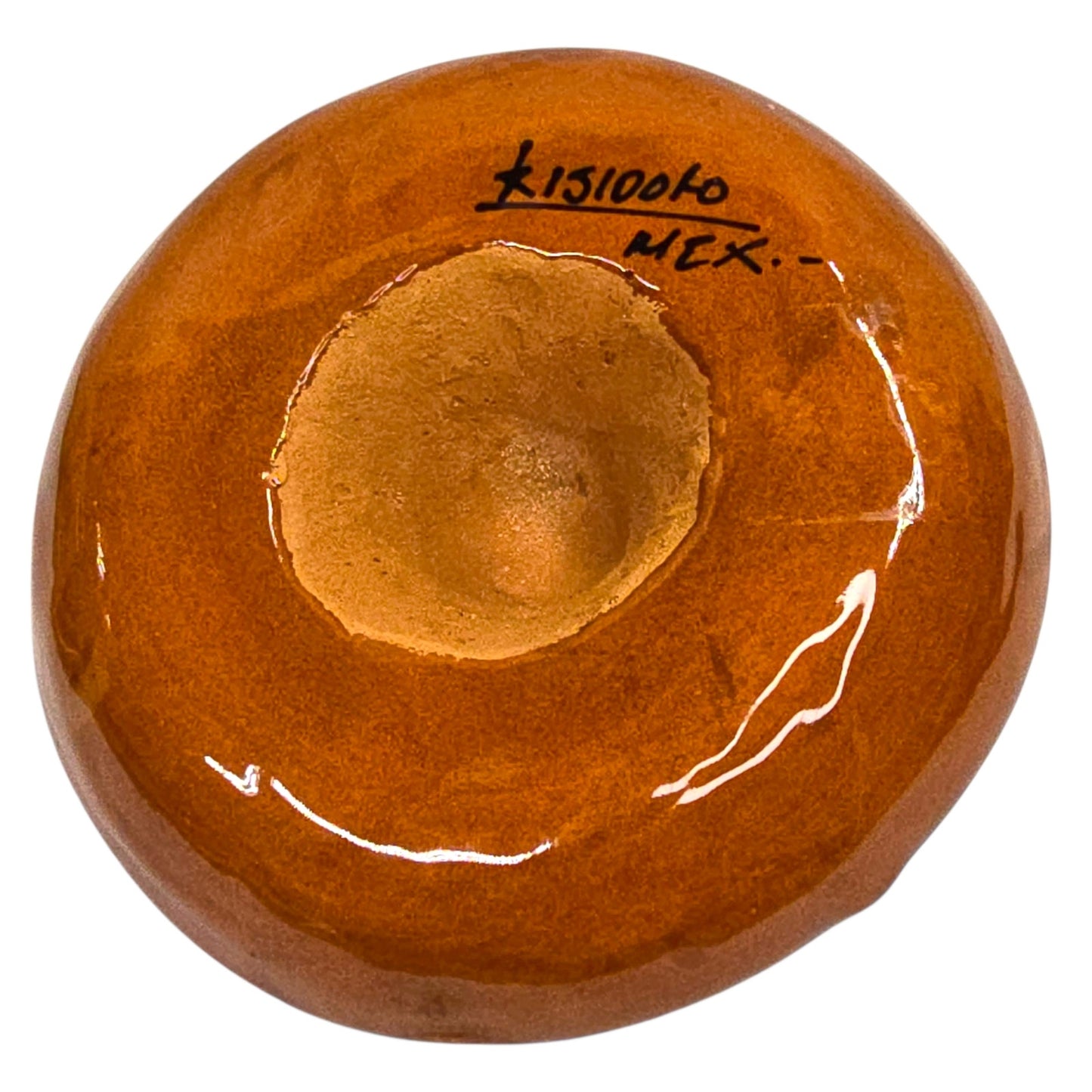 Vtg Mexican Folk Art Sombrero Ashtray Pottery Hand Painted Signed