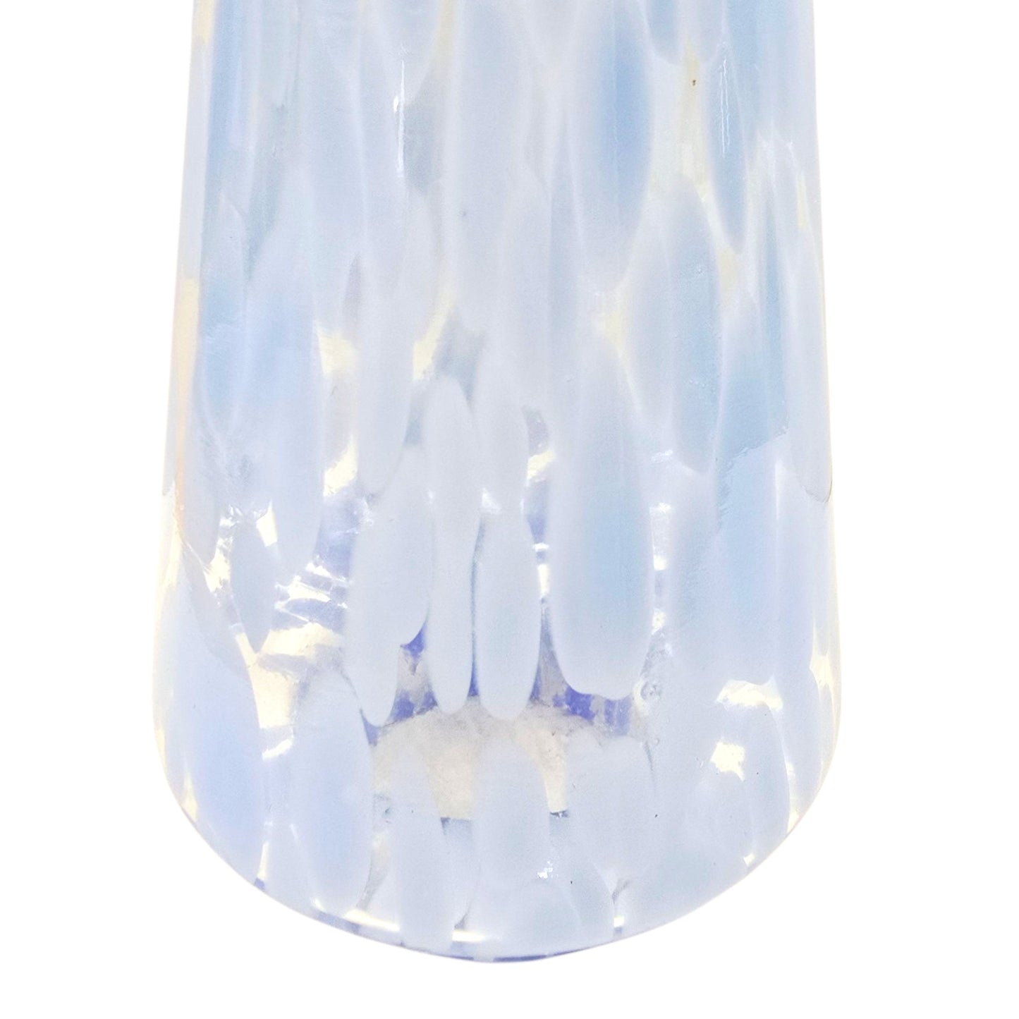 Handblown Art Glass Tree Periwinkle Blue Swirl Hollow 11" H