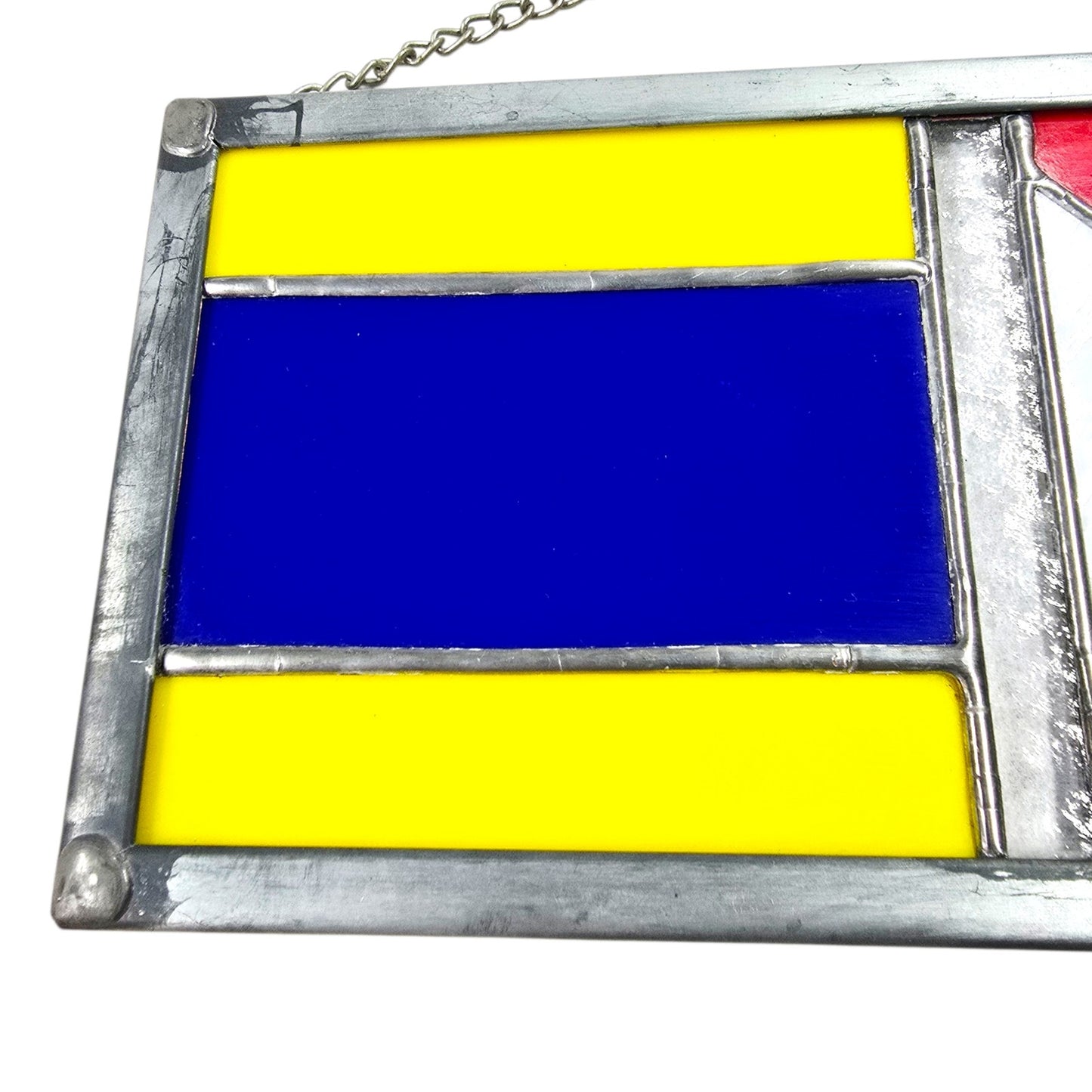 Vtg Stained Glass International Maritime Signal Flags Nautical Signals K V M