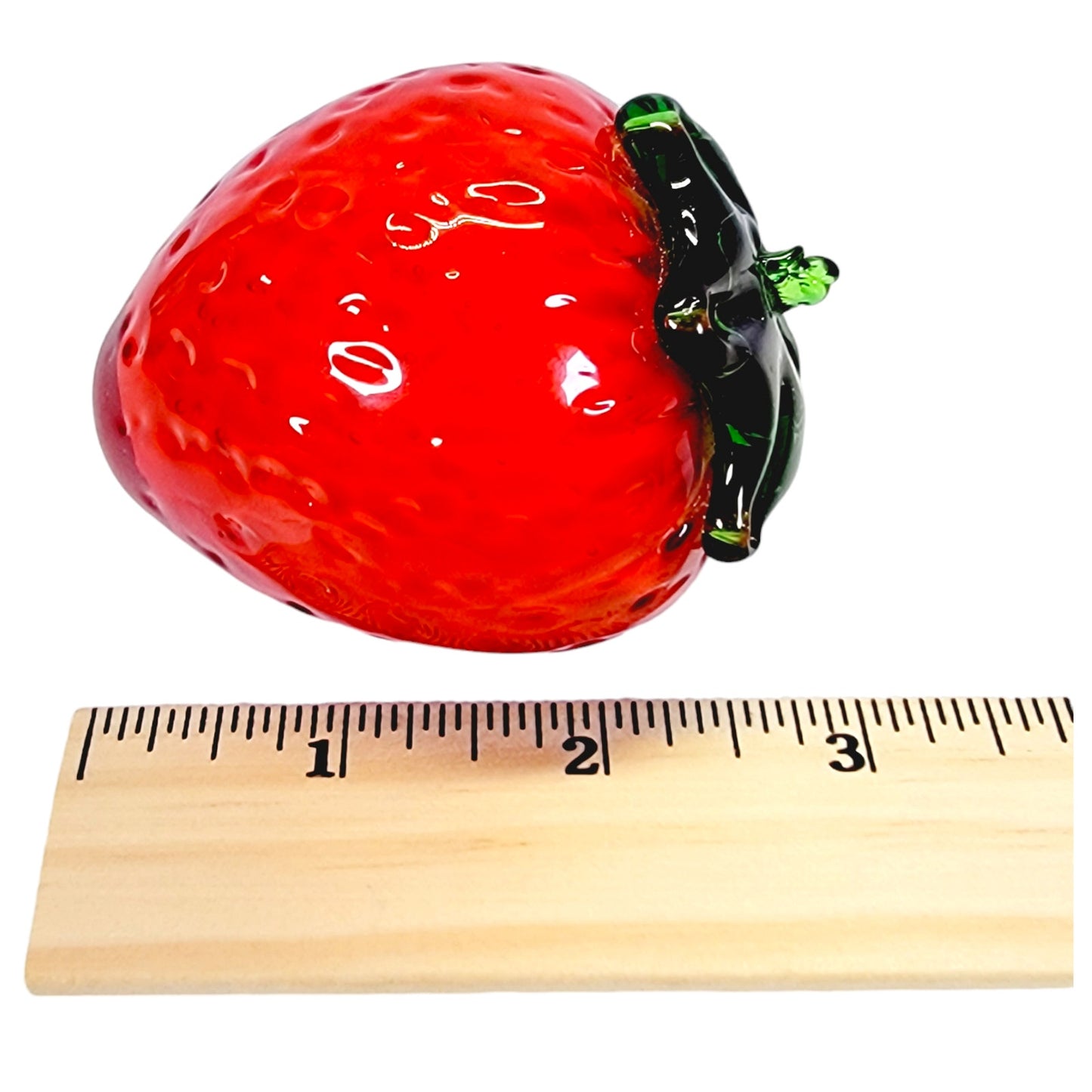 Hand Blown Art Glass Strawberry