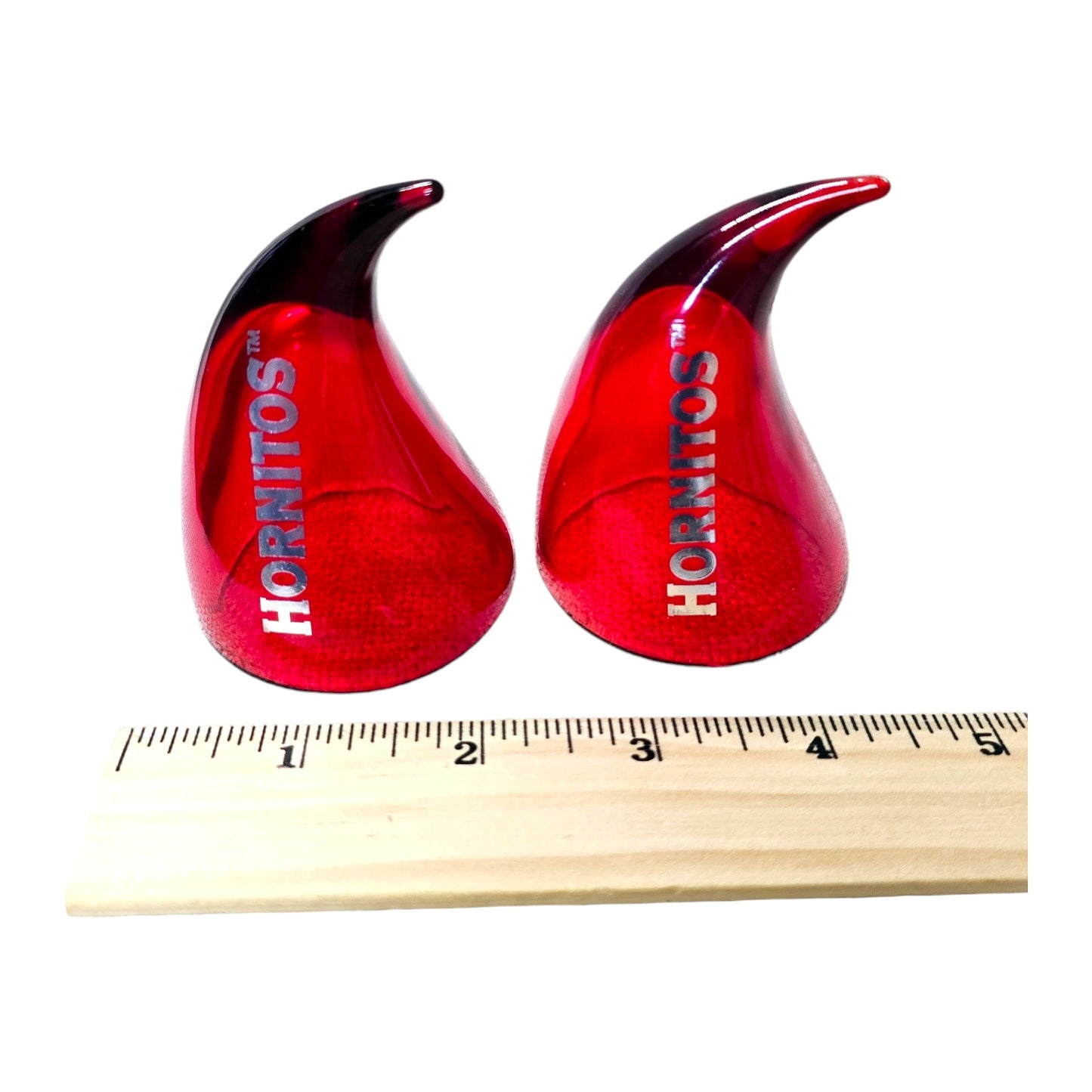 Set of 2 Hornitos Tequila Devil Horn Red Shot Glasses / Wonky Christmas Tree