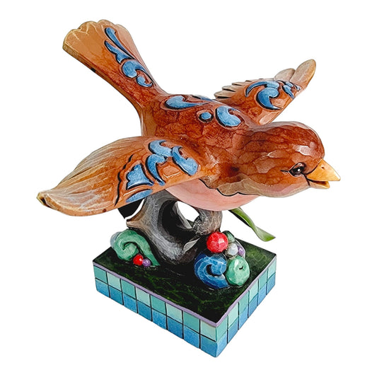 Jim Shore Spring's Messenger Robin Bird Heartwood Creek, Enesco, 2009 FLAW