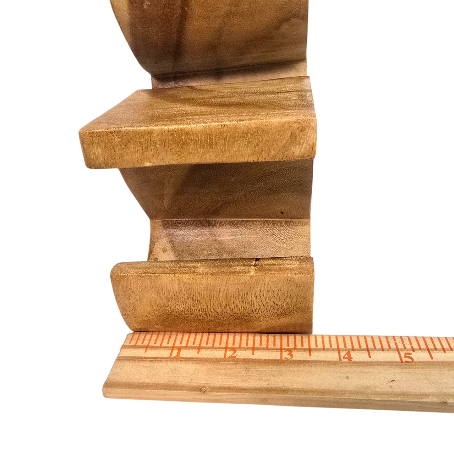 Vintage Hand Carved Wooden Ampersand Sign Large 3D Block Symbol & Bookend