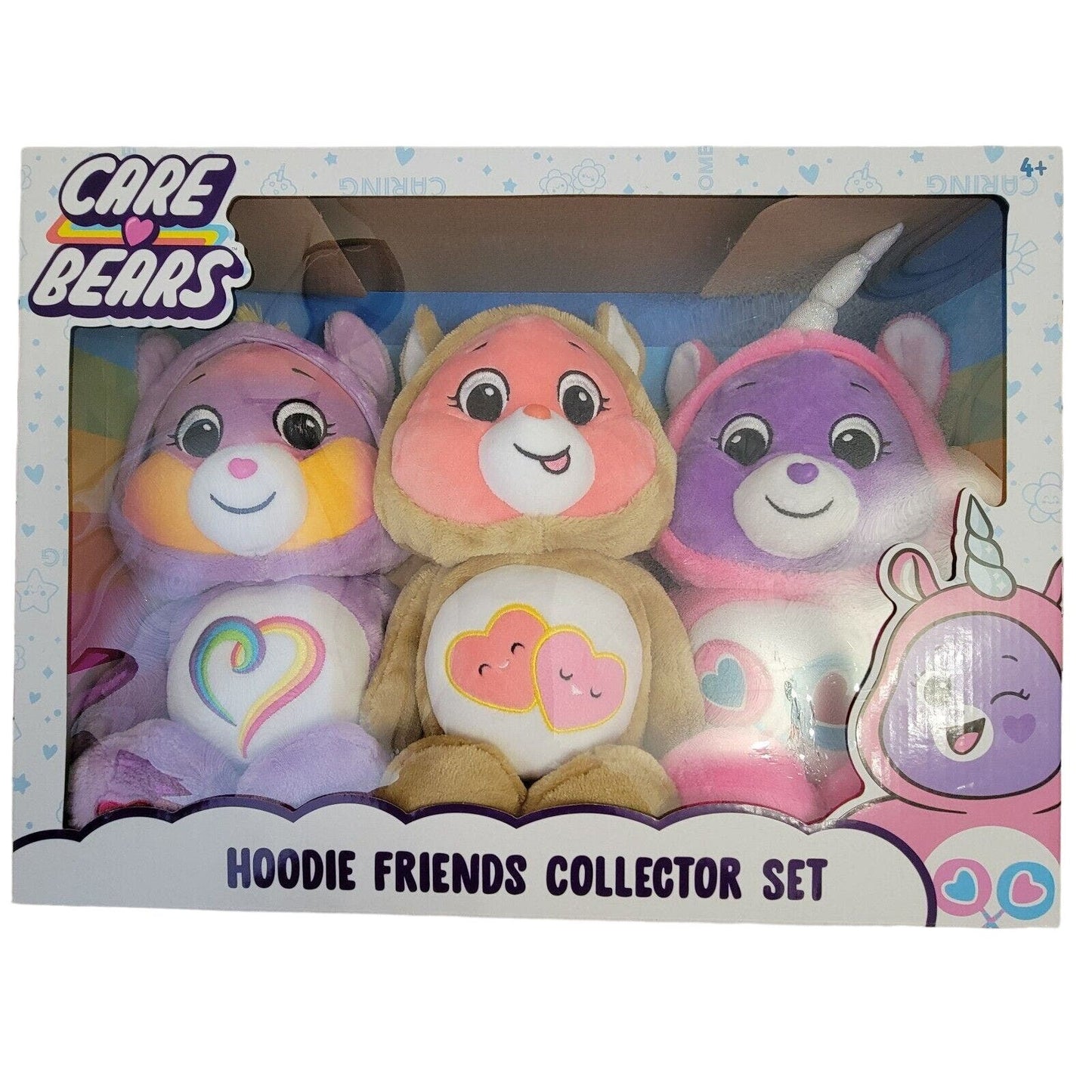 Care Bears Hoodie Friends Collector Set 14-Inch Plush 3-Pack, 2021 Care 🩷 Bears