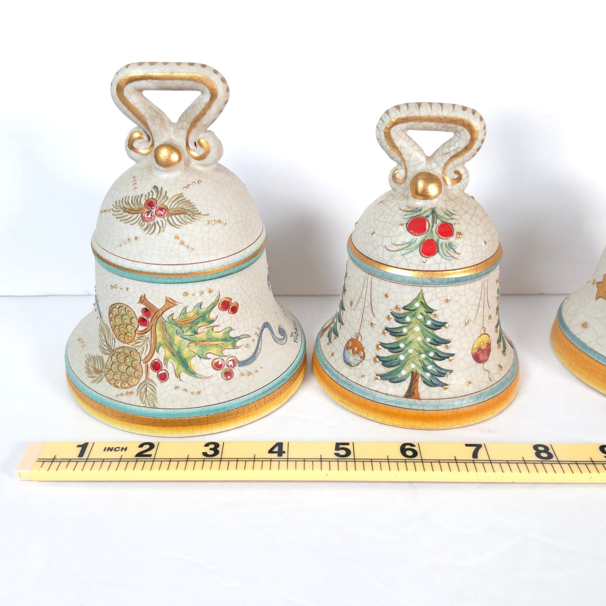 Vintage Veneto Flair V Tiziano Italian Christmas Bells Set 3 1973 1975 1976
