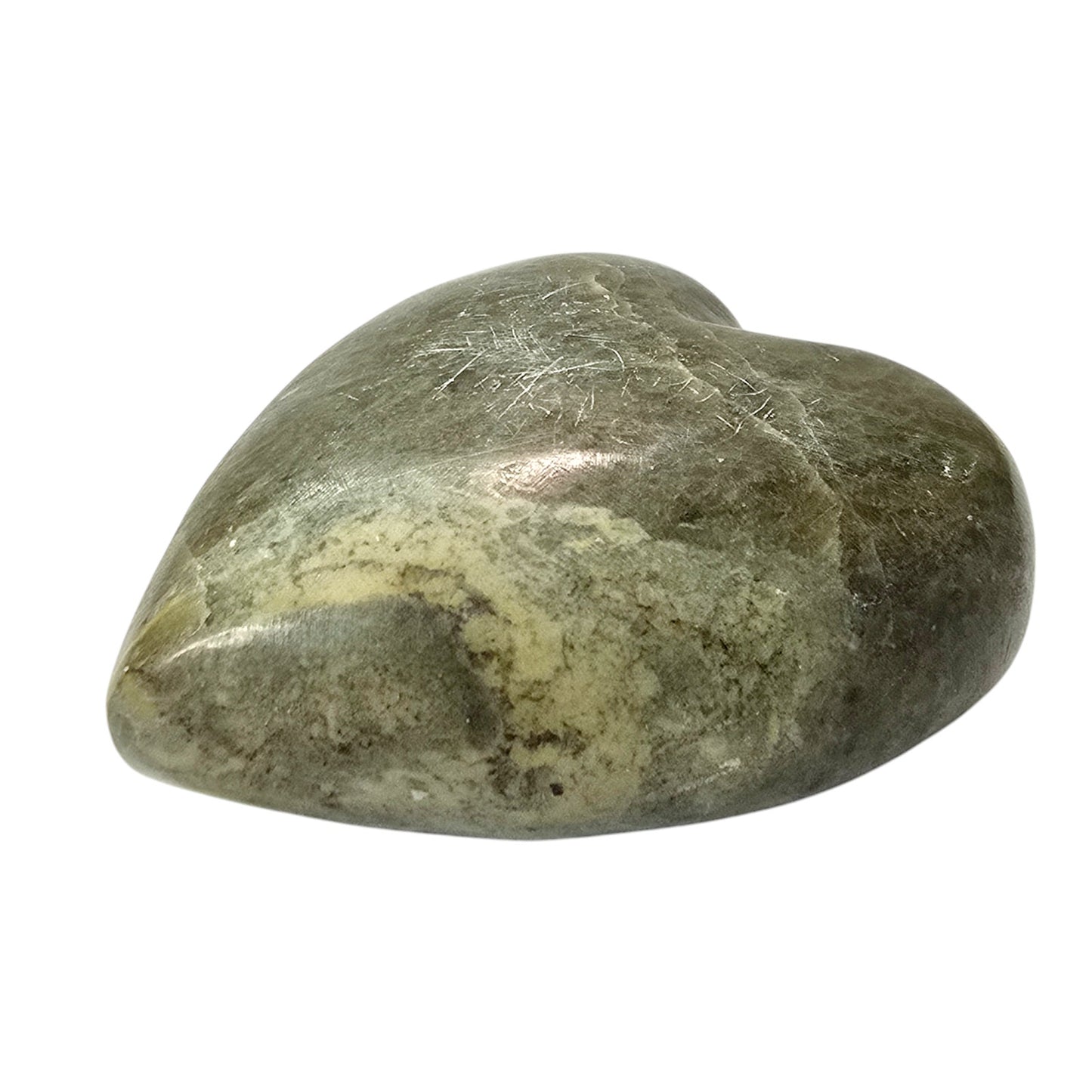 Hand-Carved Heart Stone Paperweight, Heart-Shaped Carved Rock Paperweight