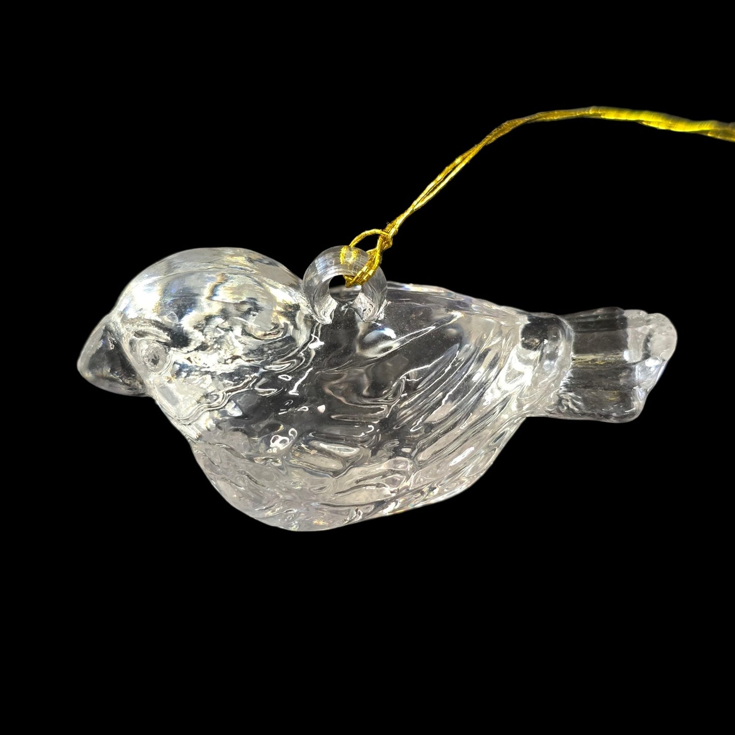 Set of 6  Vintage Miniature Clear Acrylic Christmas Ornaments