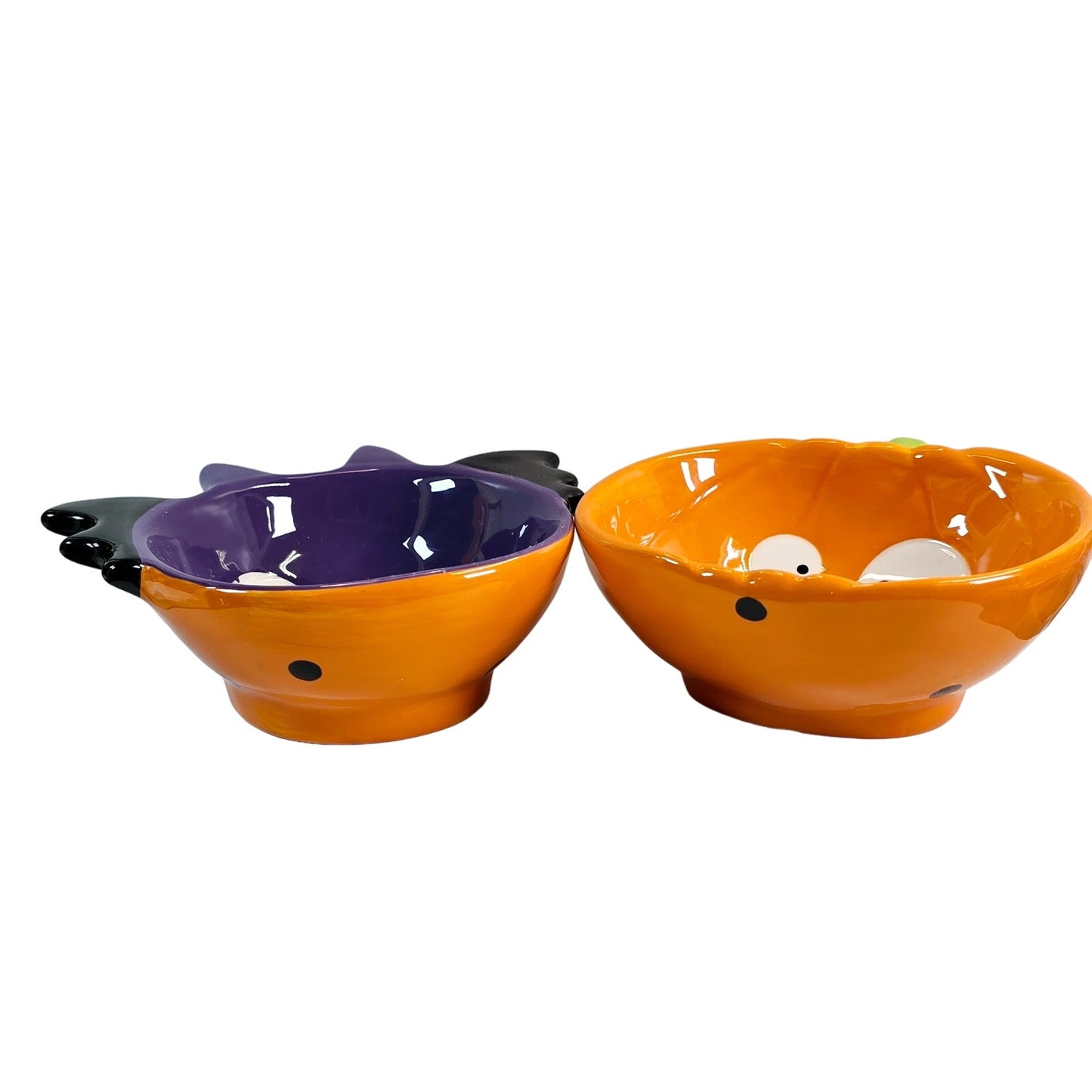 Halloween Candy Bowls, Pumpkin and Bat Candy Bowl, Candy Dish Holiday Home READ