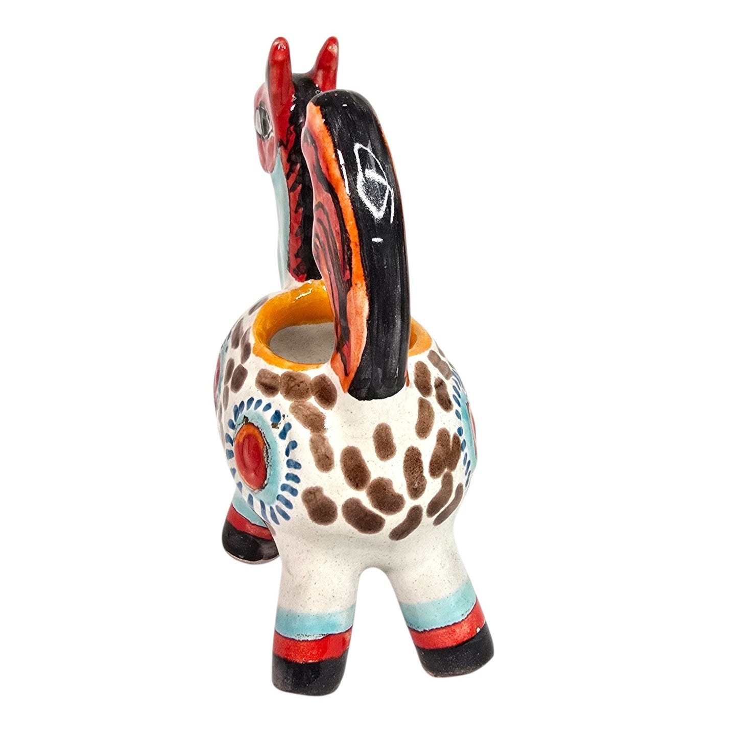 Vintage De Simone Italian Ceramic Horse Figurine Planter Mid Century Pottery