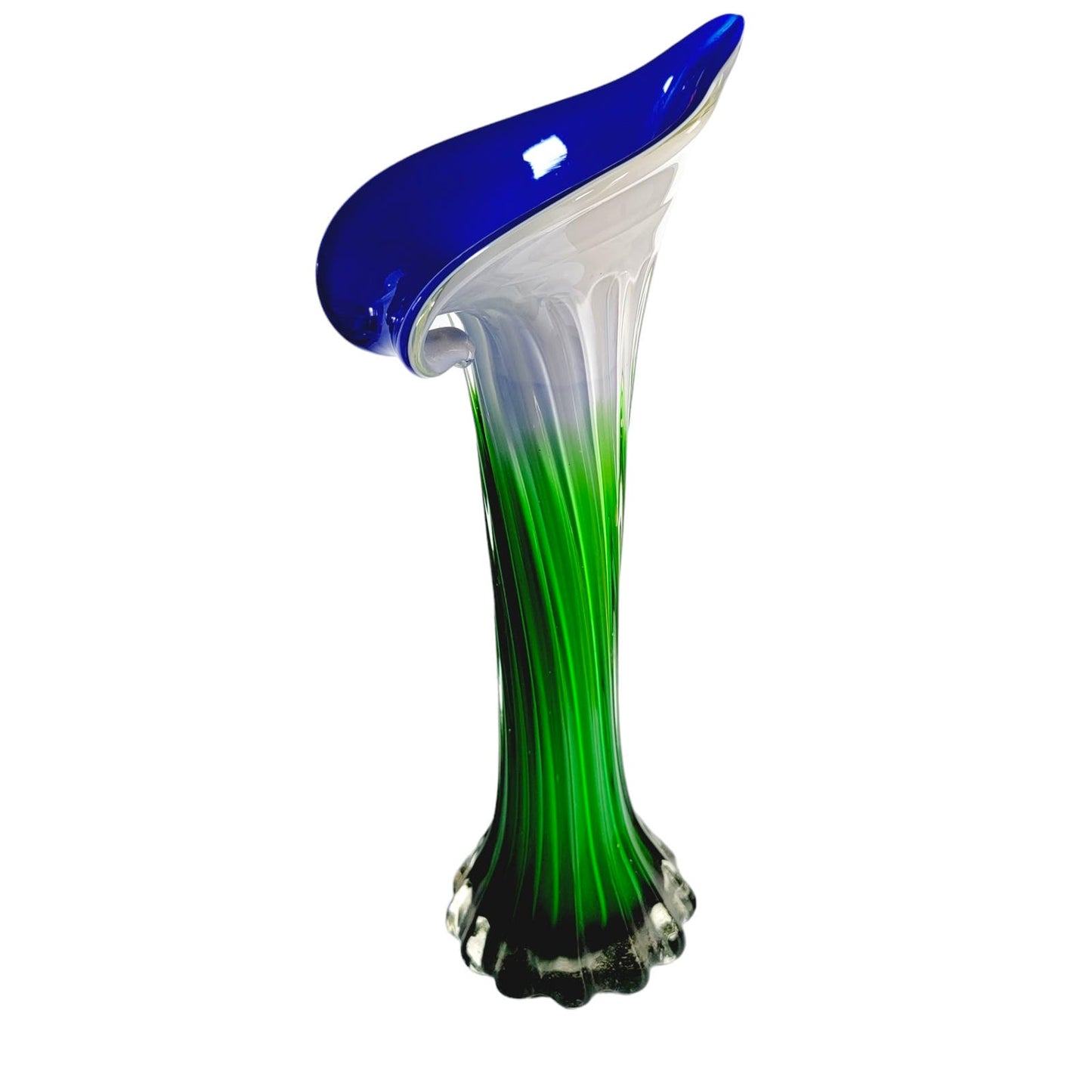 Jack in the Pulpit Calla Lily Vase, Blue and Green