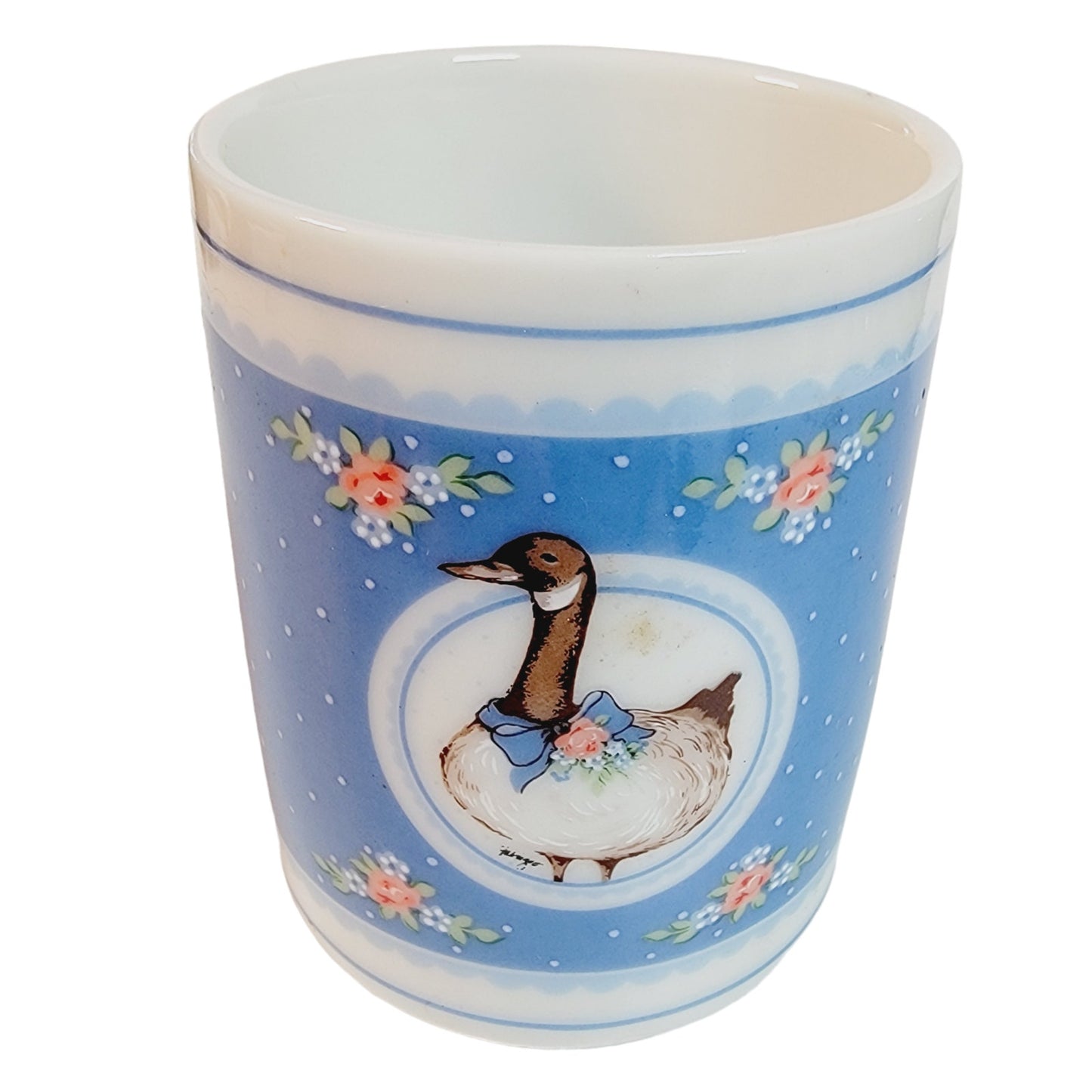 Goose-Themed Melamine Ware Gourmet Design Duck Plates and George Good Goose Tumbler by Fabrizio, Japan