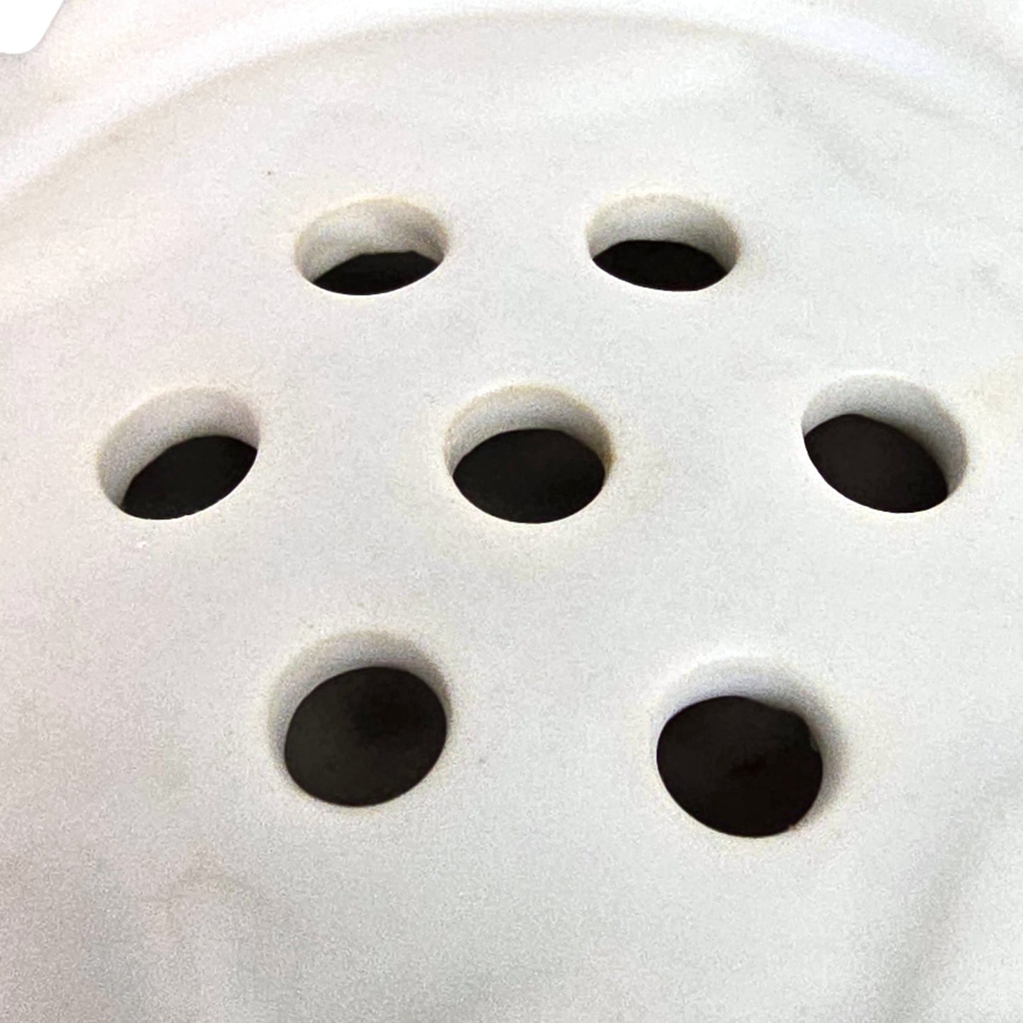 The Floral Society Ceramic Flower Frog Vase Matte White Scalloped Flower 3.5"