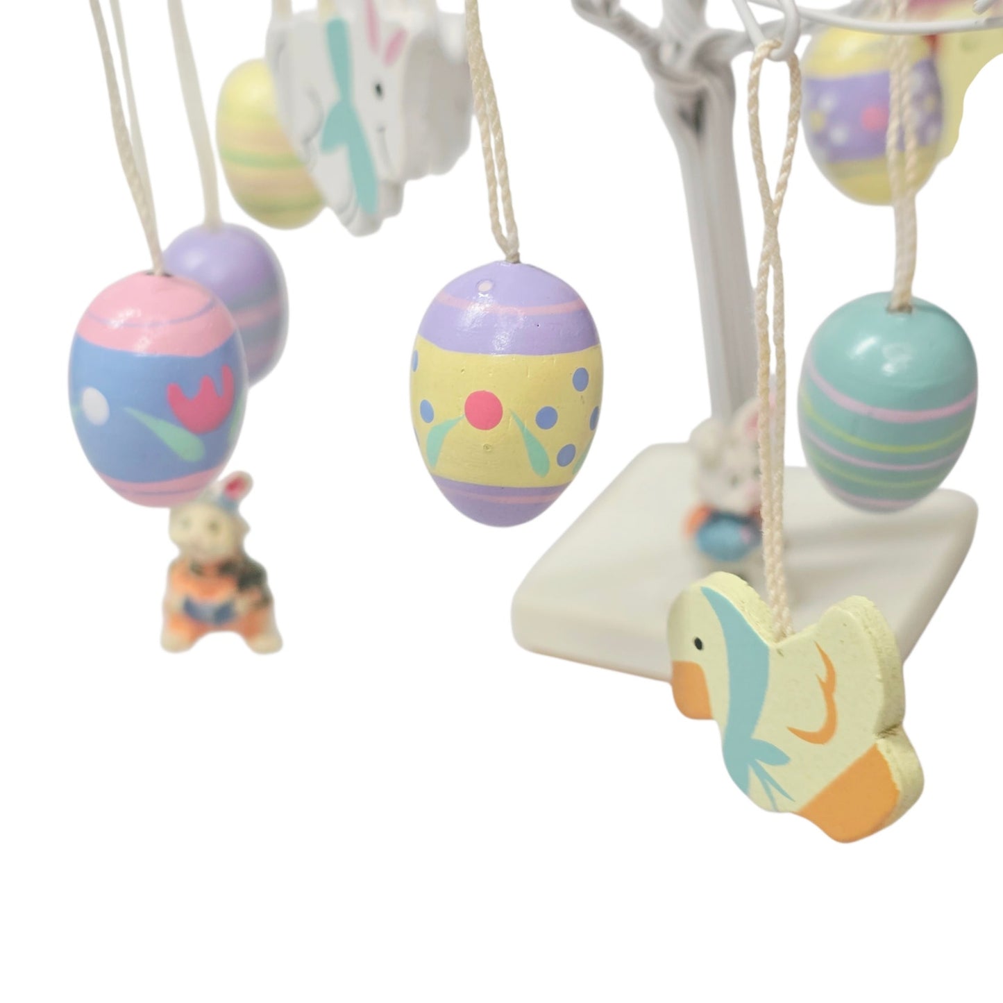 Vtg Tabletop Mini Easter Tree Decor Set - 16 Ornaments -Story of the Easter Tree