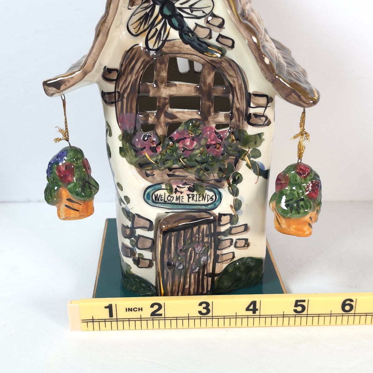 Blue Sky Clayworks Heather Goldminc Welcome Friends Dragonfly Cottage Tealight