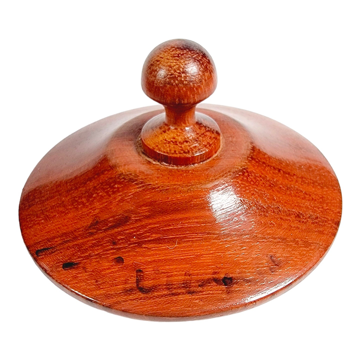 Turned Wood Jar, Hand-Carved Wooden Lidded Box, Wooden Trinket Box READ