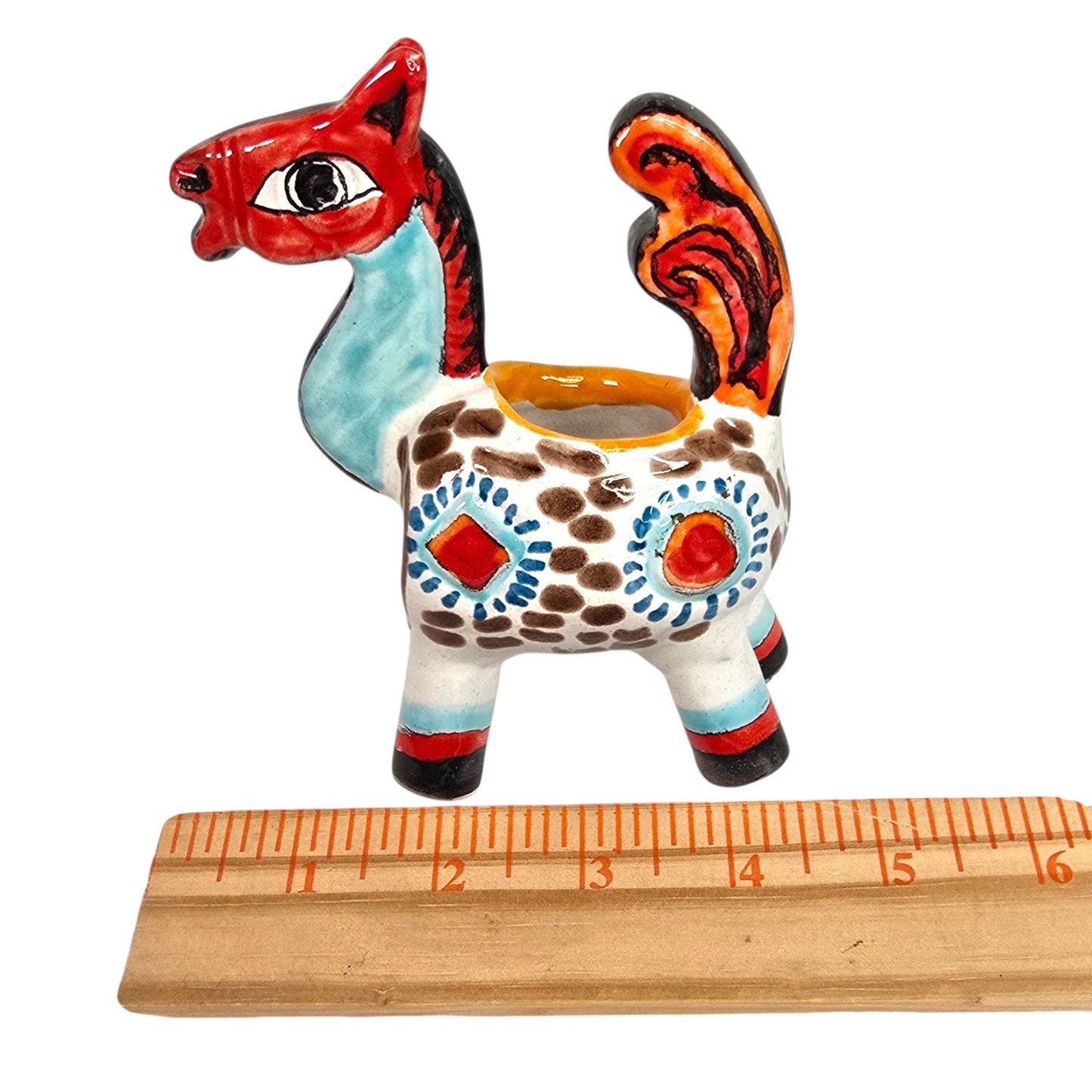 Vintage De Simone Italian Ceramic Horse Figurine Planter Mid Century Pottery