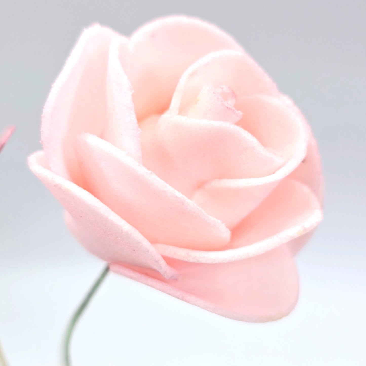 White Salt Shaker Display with Pink Bird and Pink Rose