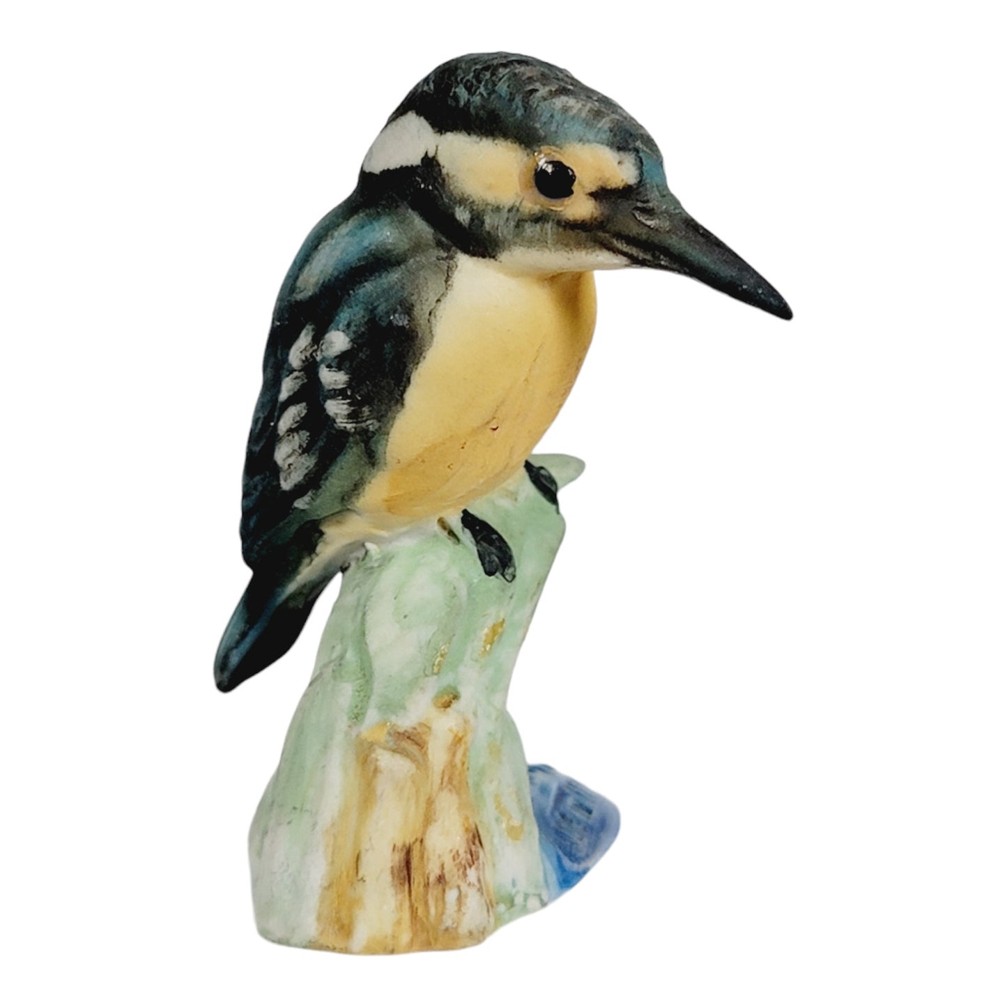 For Danni- Vintage Italian Porcelain Kingfisher Bird Figurine, Signed, Made in Italy