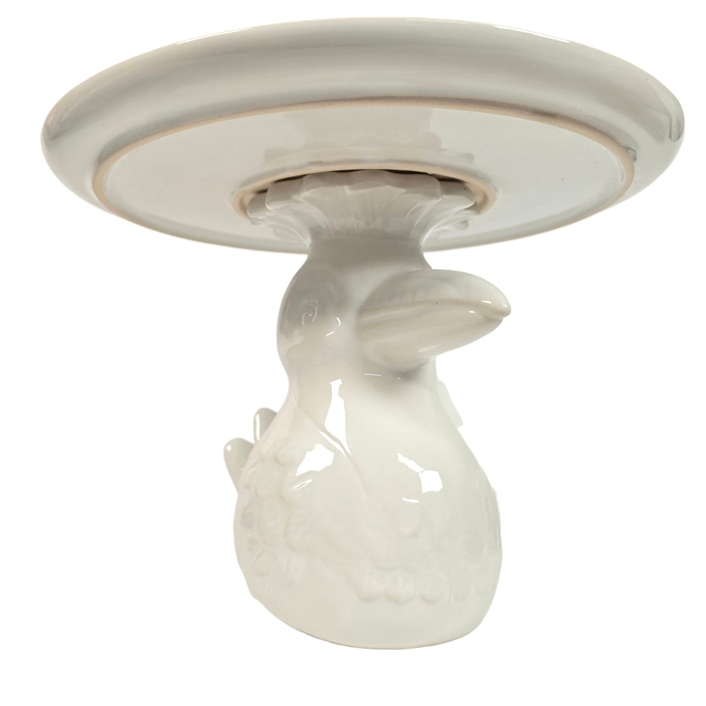 The Cellar Macy's Whimsical White Figural Toucan Ceramic Cake Stand 10.25"