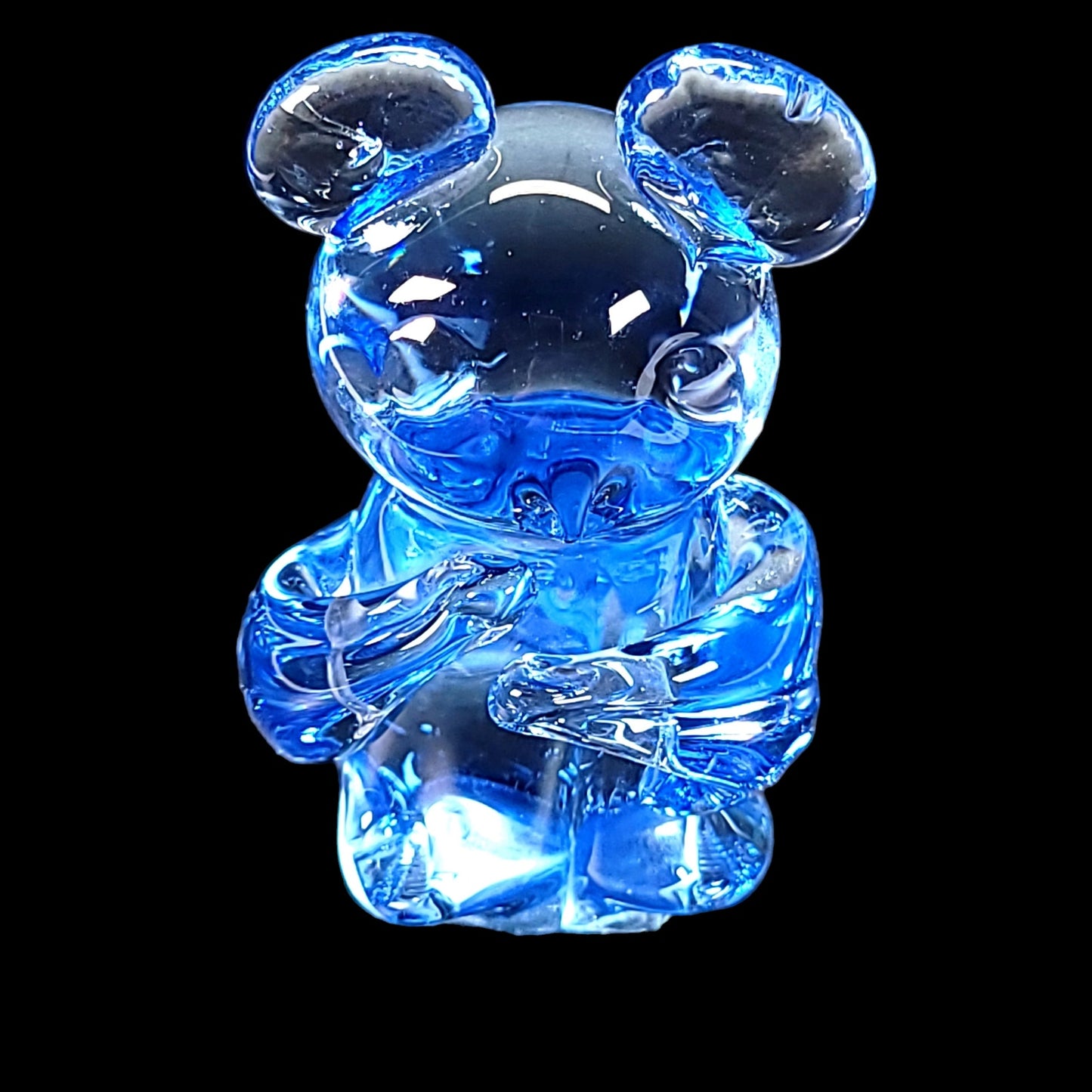 United States Commemorative Fine Art Gallery Blue Glass Koala Bear Paperweight