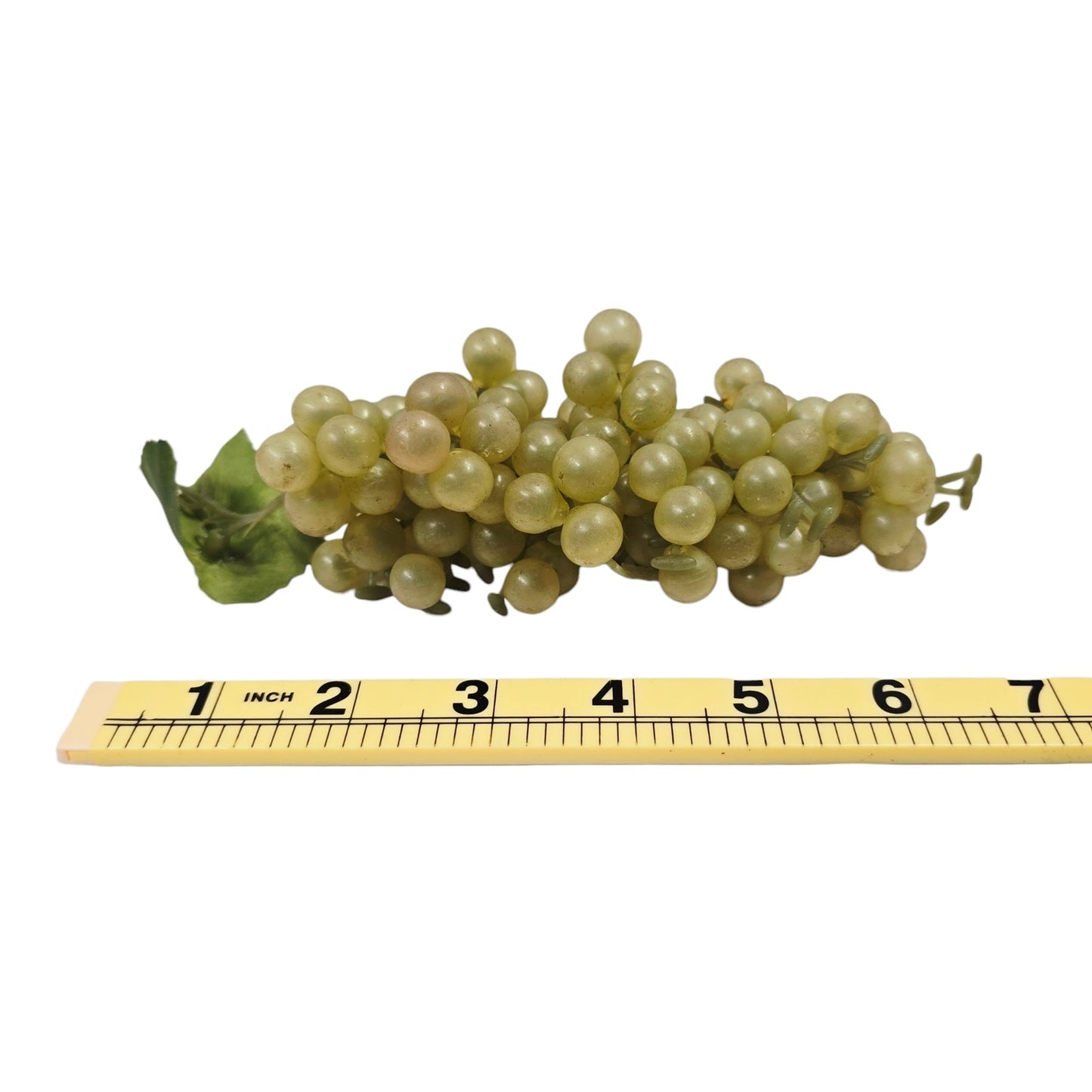 Faux Grapes Green & Red Artificial Fruit Rubber Plastic Fruit Bowl Farmhouse